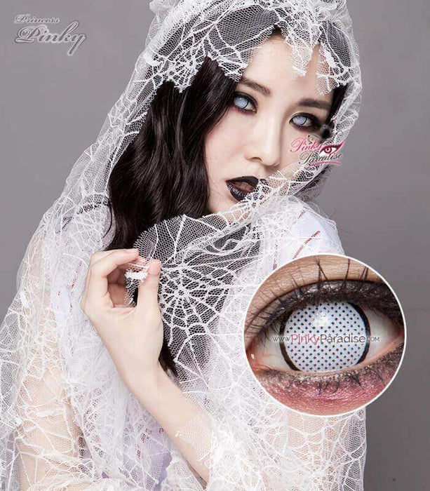 Princess Pinky Cosplay White Mesh With Rim, crazy lenses