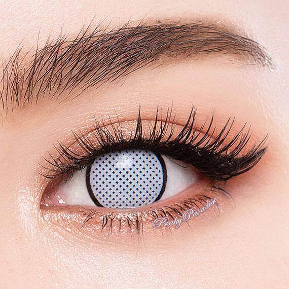 Pink Eye Work Rim Princess Pinky Cosplay White Mesh With Rim, crazy lenses — Helsinglight