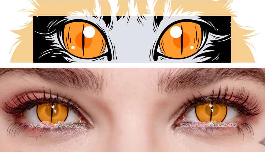 Princess Pinky Devilish Demon Eye Orange, crazy-linser (1-årslinser)