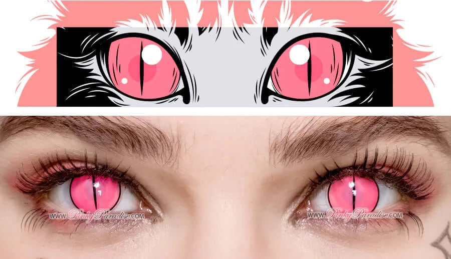 Princess Pinky Devilish Demon Eye Pink, crazy-linser (1-årslinser)