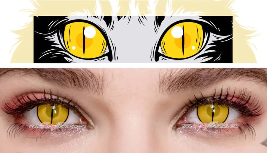 Princess Pinky Devilish Demon Eye Yellow, crazy-linser (1-årslinser)