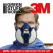 3m respitory mask on a models face. Norma: EN405:2001+A1:2009 AS/NZS 1716:2012 A1P2, 4251+