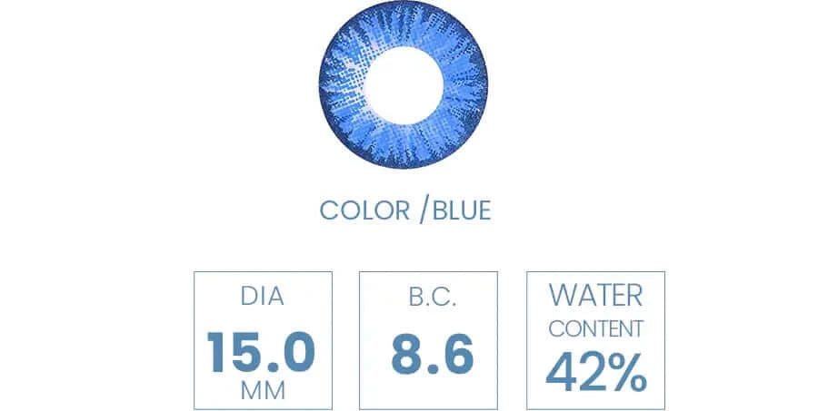 Vassen Super Blue, färgade linser (1-årslinser)